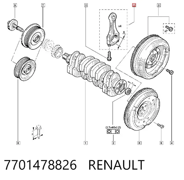 Biela 7701478826 Renault (RVI)