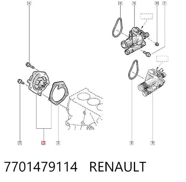 Bomba de agua 7701479114 Renault (RVI)