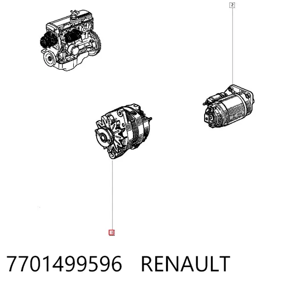 Alternador 7701499596 Renault (RVI)