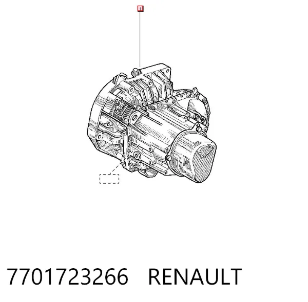Caja de cambios 7701723266 Renault (RVI)