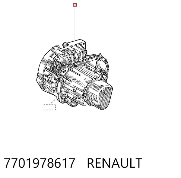 Caja de cambios 7701978617 Renault (RVI)