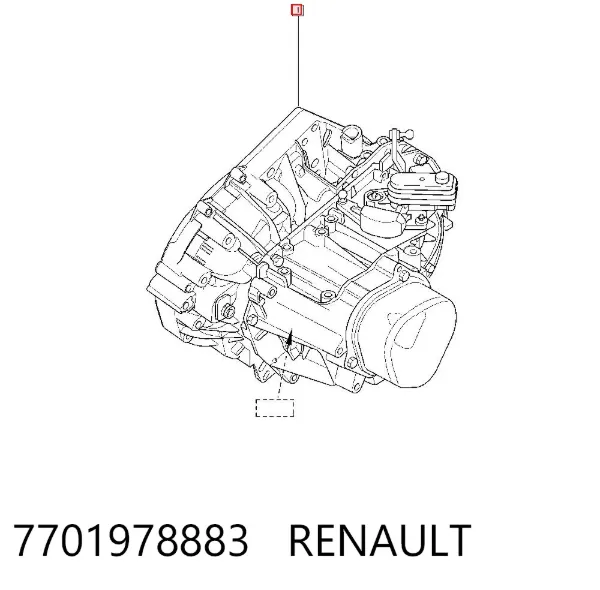 Caja de cambios 7701978883 Renault (RVI)