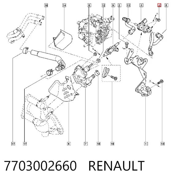 Tornillo 7703002660 Renault (RVI)