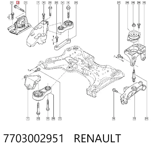 Bomba de agua 7703002951 Renault (RVI)