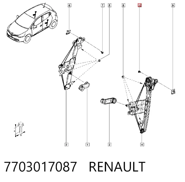 Tornillo 7703017087 Renault (RVI)