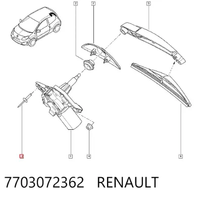 Remache de zapata de freno de tambor RENAULT 7703072362