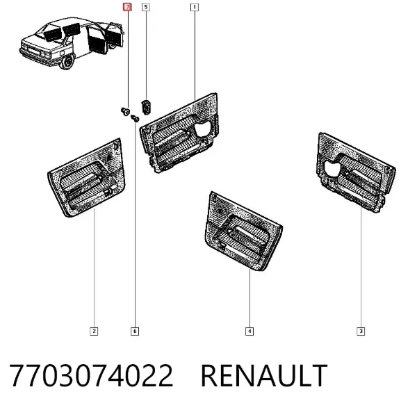 Tapón del suelo de la carrocería 7703074022 Renault (RVI)