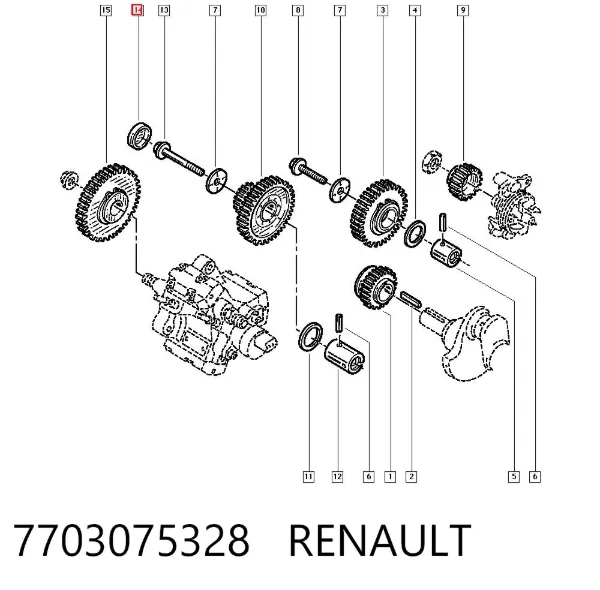 Tapa culata 7703075328 Renault (RVI)