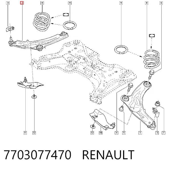 Clip de protección del bajo 7703077470 Renault (RVI)