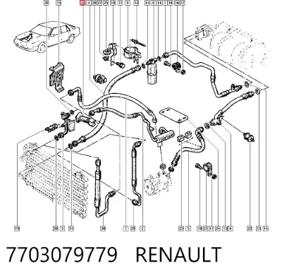 Terminal del cable de cambio RENAULT 7703079779