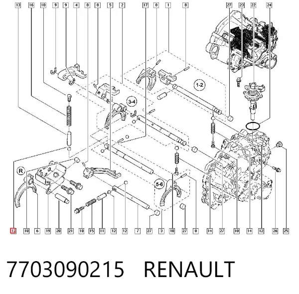 Casquillo palanca cambio Renault Fluence L3