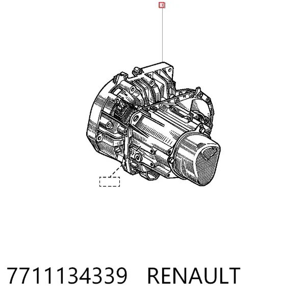 Caja de cambios 7711134339 Renault (RVI)