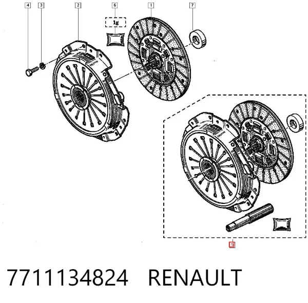 Embrague 7711134824 Renault (RVI)