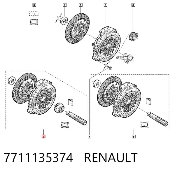 Embrague 7711135374 Renault (RVI)