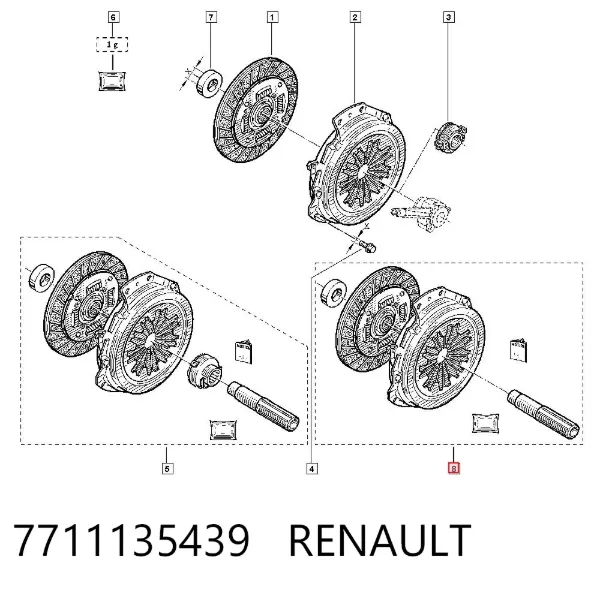 Embrague 7711135439 Renault (RVI)