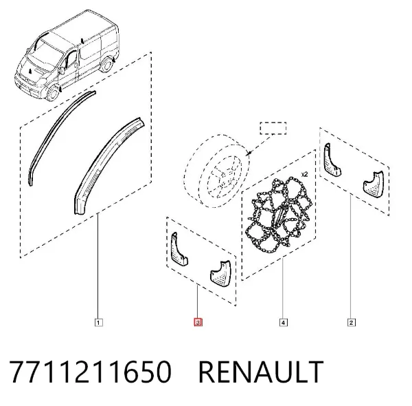 Guardabarros delanteros 7711211650 Renault (RVI)
