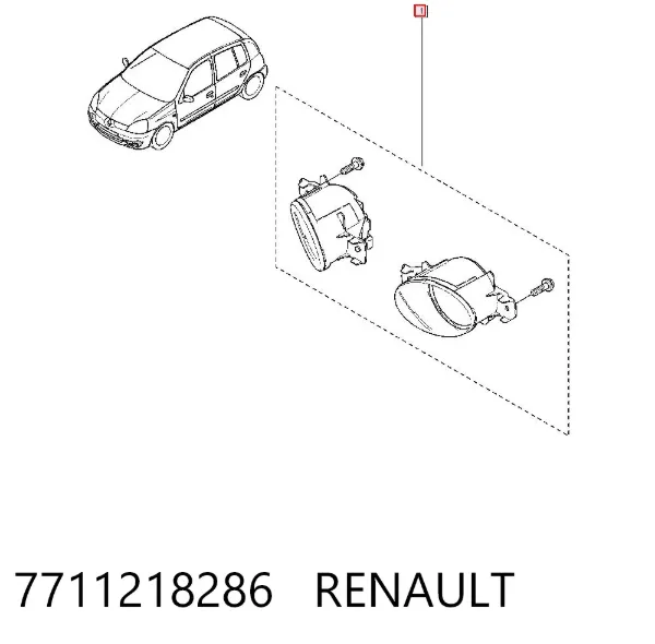 Faro antiniebla izquierdo y derecho 7711218286 Renault (RVI)