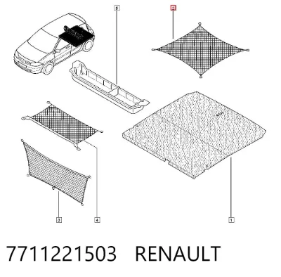 Red del maletero RENAULT 7711221503