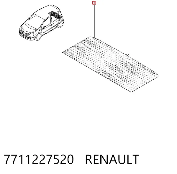Alfombrilla del maletero 7711227520 Renault (RVI)