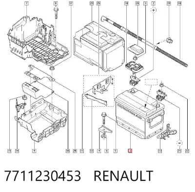 Batería de arranque RENAULT 7711230453