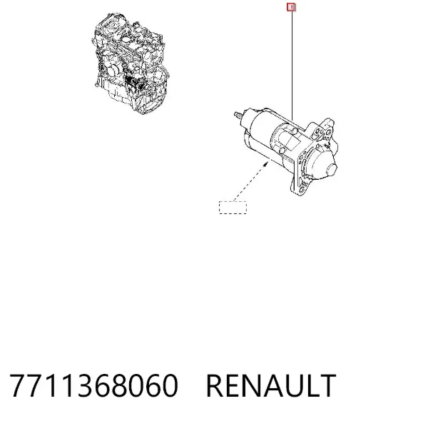 Motor de arranque 7711368060 Renault (RVI)