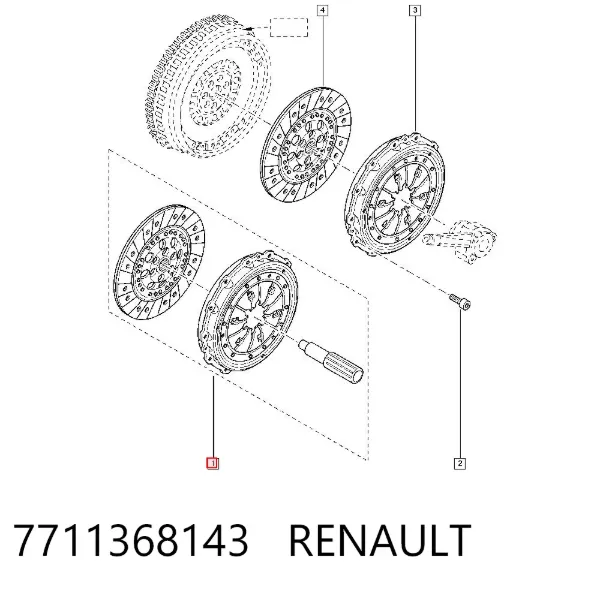 Embrague 7711368143 Renault (RVI)