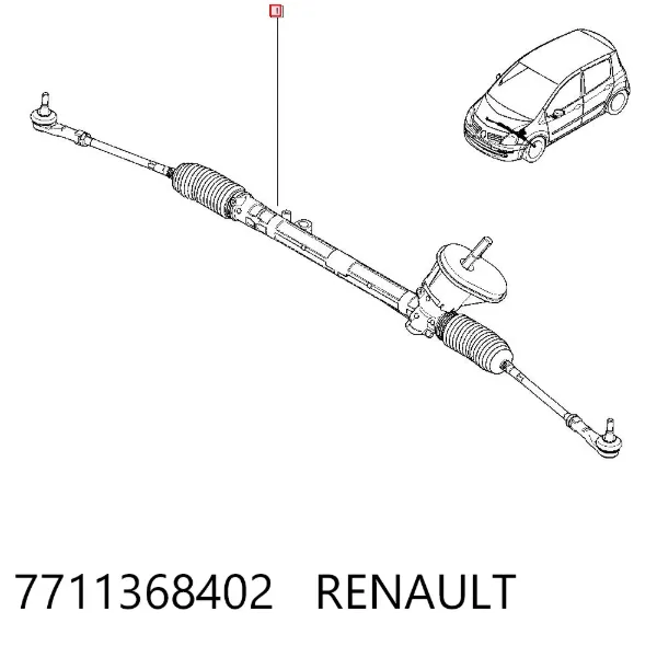 Cremallera de dirección 7711368402 Renault (RVI)