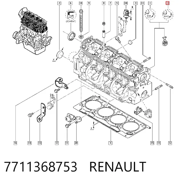 Culata 7711368753 Renault (RVI)