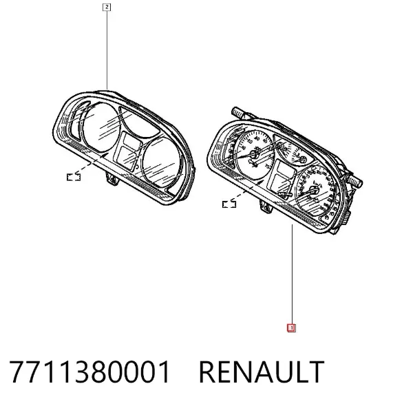Cuadro instrumentos 7711380001 Renault (RVI)