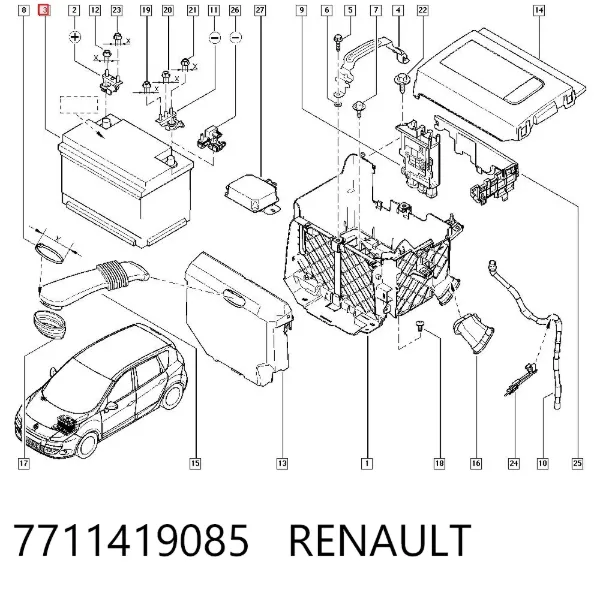 Batería 7711419085 Renault (RVI)