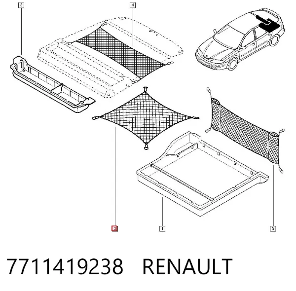Red del maletero 7711419238 Renault (RVI)