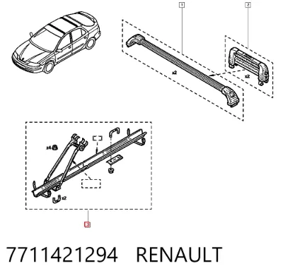 Portabicicletas de techo RENAULT 7711421294