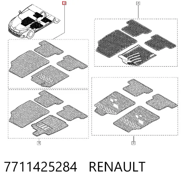 Alfombrillas 7711425284 Renault (RVI)