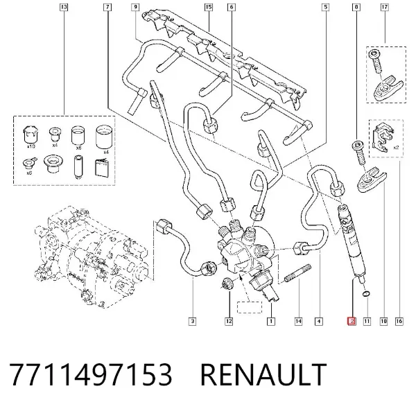 Inyector 7711497153 Renault (RVI)