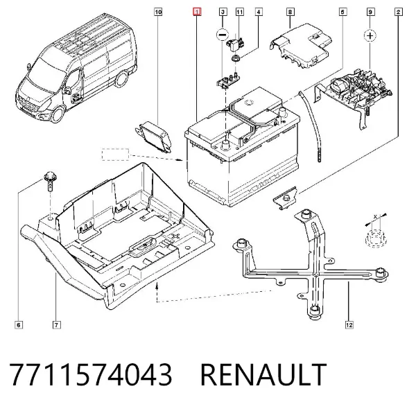 Batería 7711574043 Renault (RVI)