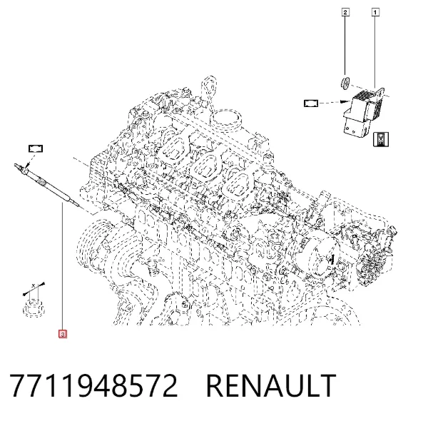 Bujía de precalentamiento 7711948572 Renault (RVI)