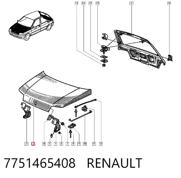 Capó 7751465408 Renault (RVI)