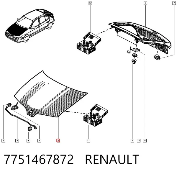 Capó 7751467872 Renault (RVI)