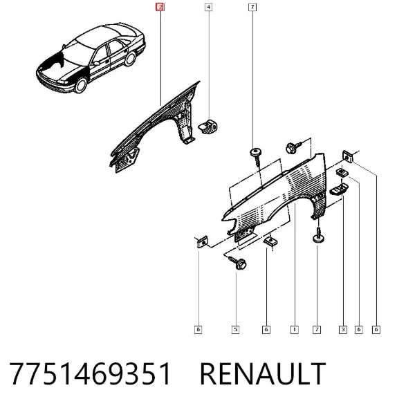 Aleta 7751469351 Renault (RVI)