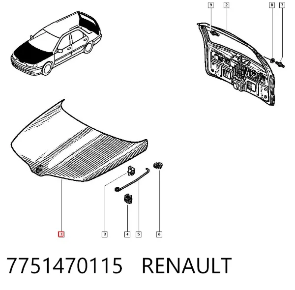 Capó 7751470115 Renault (RVI)