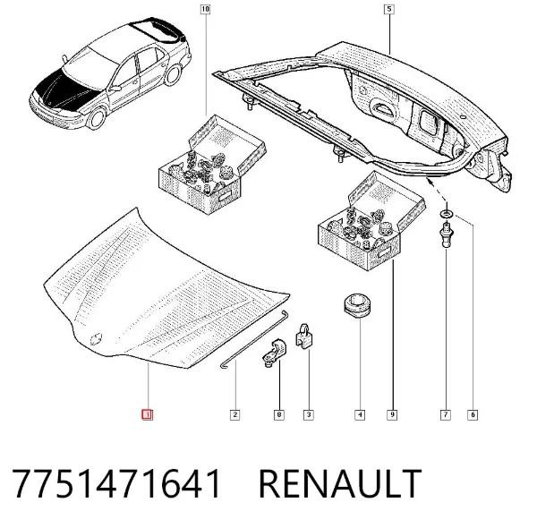 Capó 7751471641 Renault (RVI)