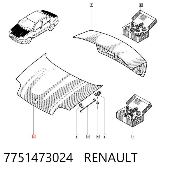 Capó 7751473024 Renault (RVI)