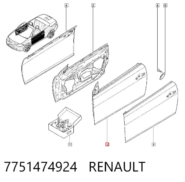 Puerta delantera izquierda Renault Megane II