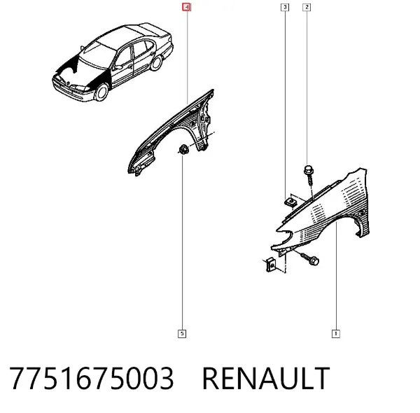 Aleta 7751675003 Renault (RVI)