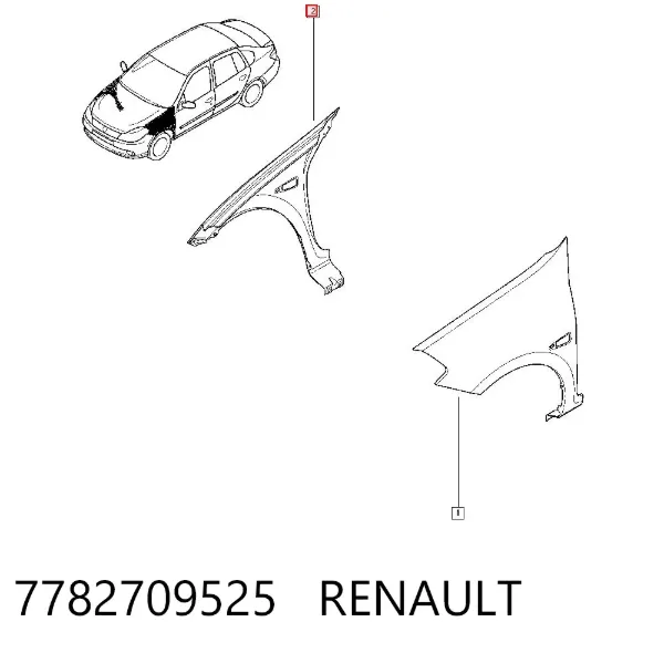 Aleta 7782709525 Renault (RVI)