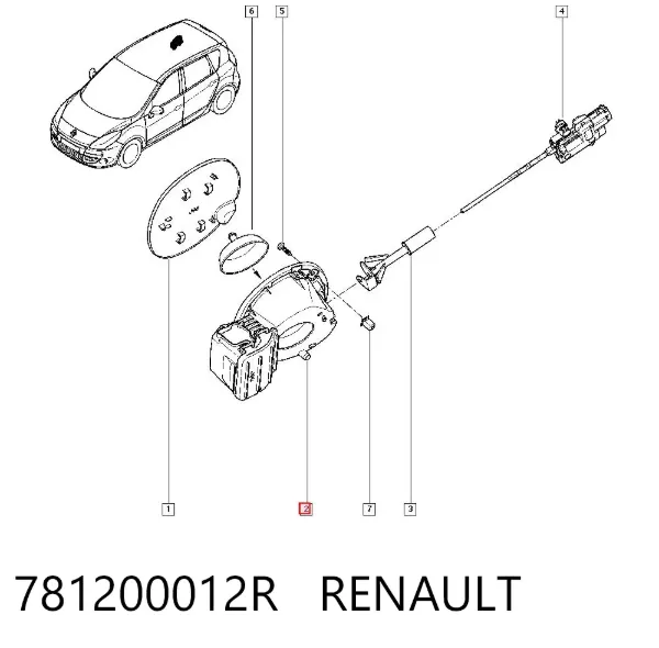Carcasa del tubo de llenado del tanque de combustible 781200012R Renault (RVI)