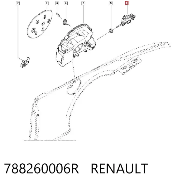 Motor tapa combustible 788260006R Renault (RVI)
