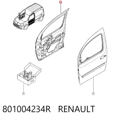 Puerta delantera derecha RENAULT 801004234R