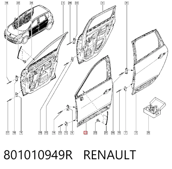 Puerta delantera izquierda Renault Scenic III
