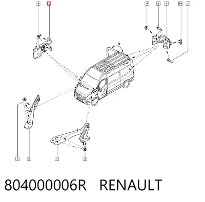 Bisagra de puerta delantera RENAULT 804000006R